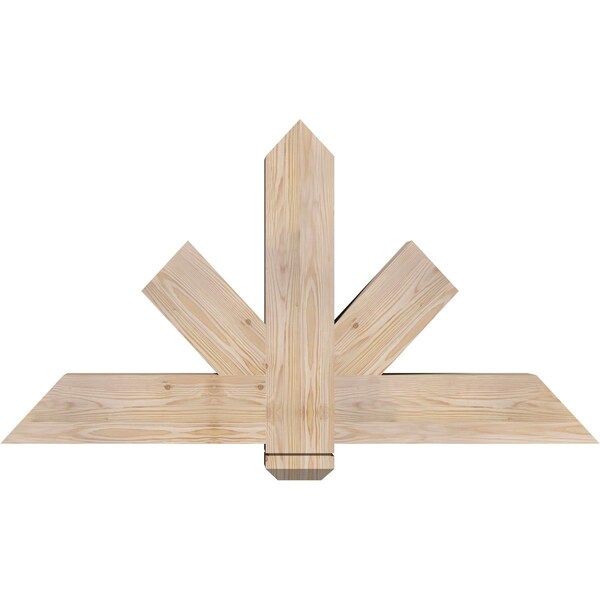 Ekena Millwork Kennewick Smooth Timber Gable Bracket, Douglas Fir, 48"W x 26"H x 5 1/2"D x 5 1/2"F, 13/12 Pitch GBW048X26X0606KEN00SDF - main